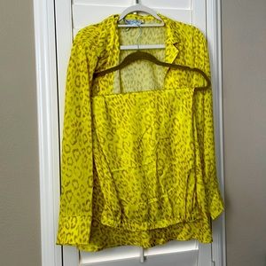 Resa silk shirt and fulllength skirt size small